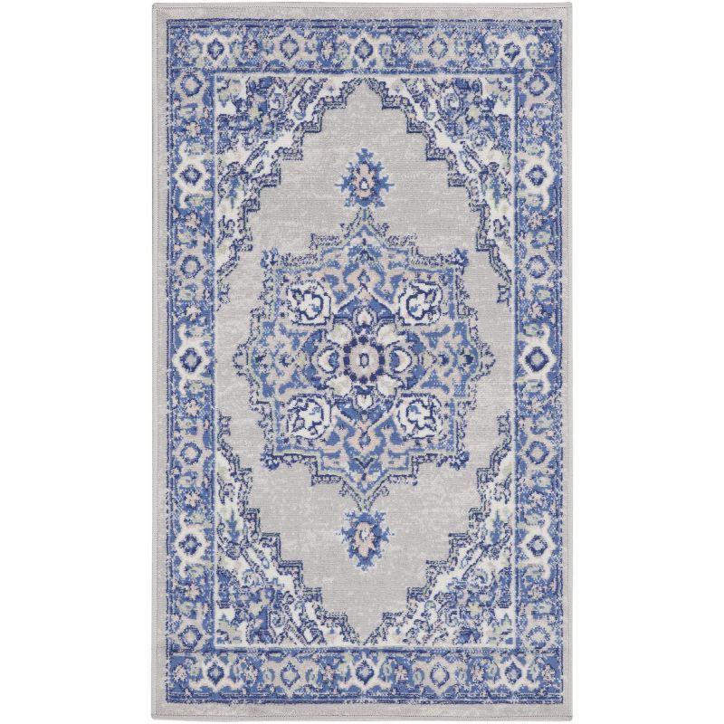 Nourison Whimsicle WHS03 Indoor only Area Rug - Grey Blue 3' x 5'