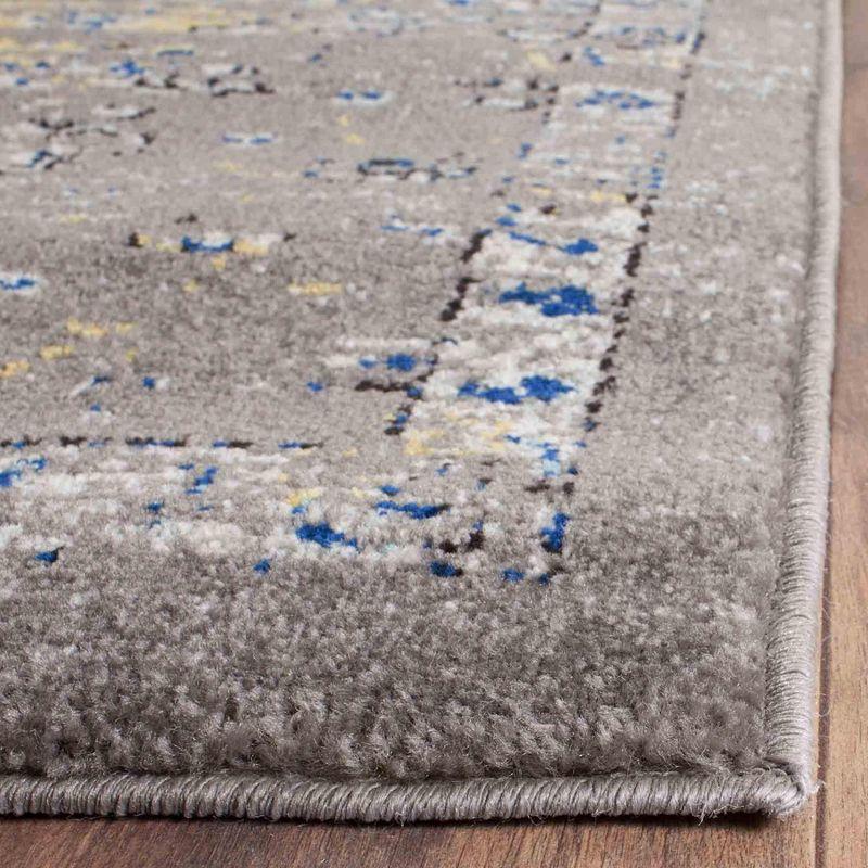 Evoke EVK224 Power Loomed Area Rug - Dark Grey/Yellow - 8'9"x11'9" - Safavieh.