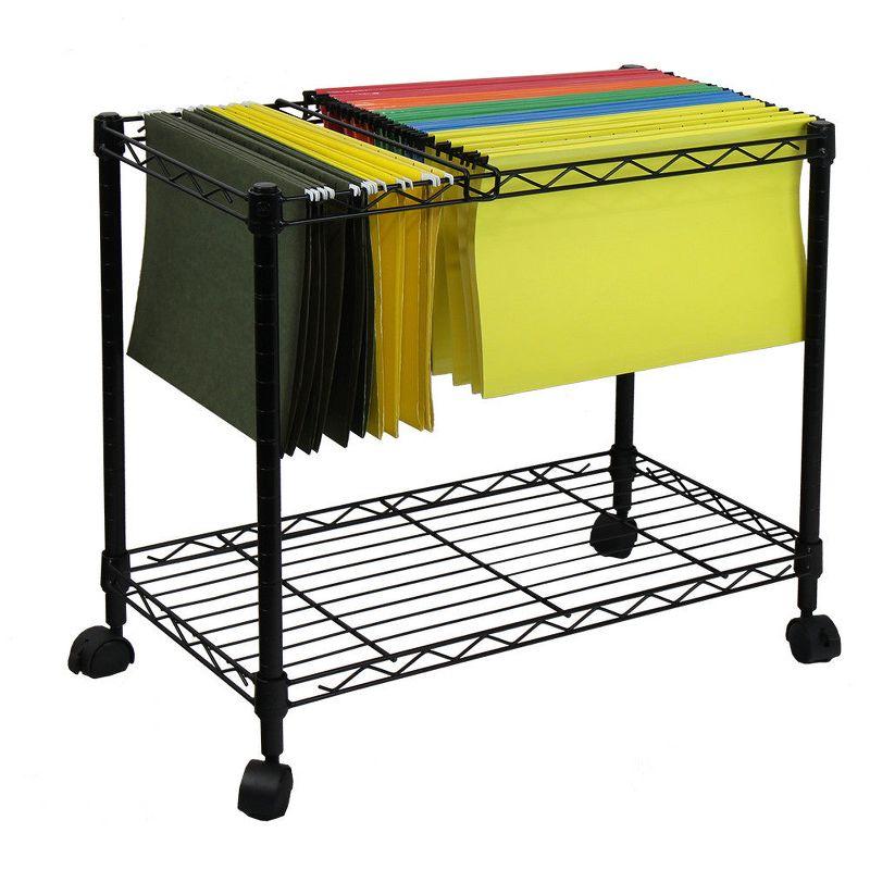 Oceanstar Portable 1-Tier Metal Rolling File Cart