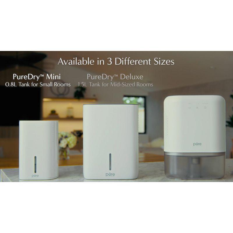 Pure Enrichment Pure Dry Elite Dehumidifier White: Small Room & Bathroom, 20 Oz/Day, Auto Shut-Off, 100-300 Sq. Ft.