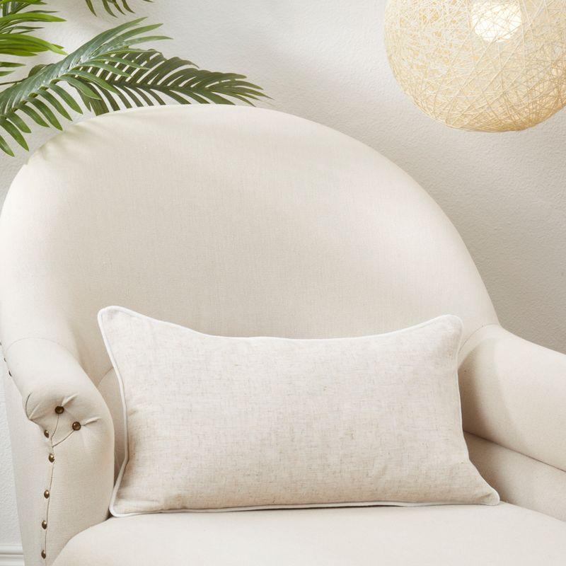 Saro Lifestyle Toscana Daydream Poly Filled Poly Filled Throw Pillow with Piping