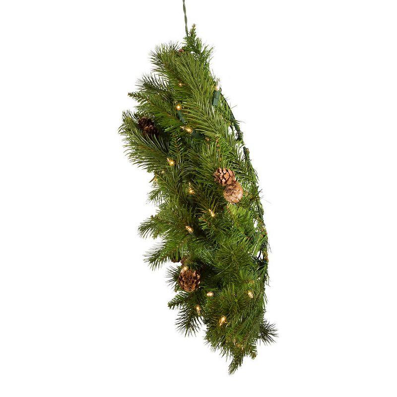 Kurt Adler 24" Lighted Polyvinyl Chloride Wreath | Wayfair