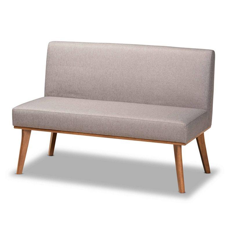 2pc Odessa Mid-Century Modern Dining Nook Banquette Set: Corner & Armless Bench - Baxton Studio