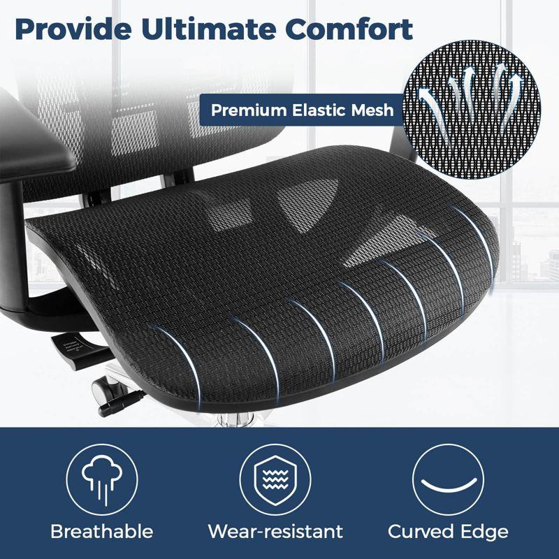 Costway Ergonomic Office Chair High-Back Mesh Chair w/Adjustable Lumbar Support