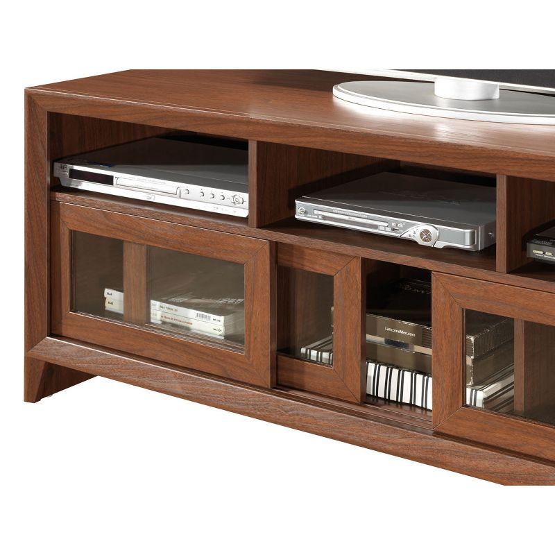 Hickory 60" Modern TV Stand with Sliding Doors and Storage