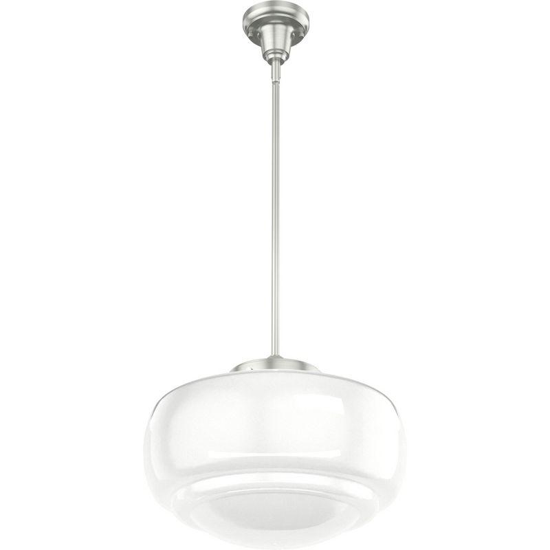 Saddle Creek 1 - Light Single Schoolhouse Pendant with Glass