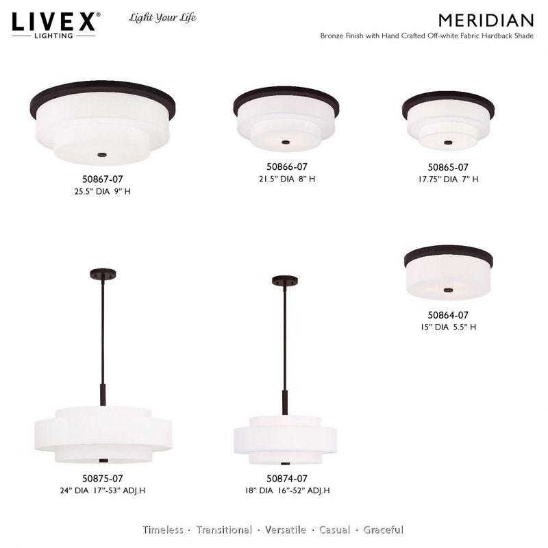 Livex Lighting Meridian 4 - Light Flush Mount in  Bronze