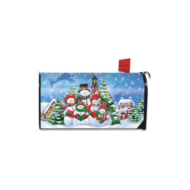 Briarwood Lane Caroling Snowmen Christmas Magnetic Mailbox Cover Welcome Standard