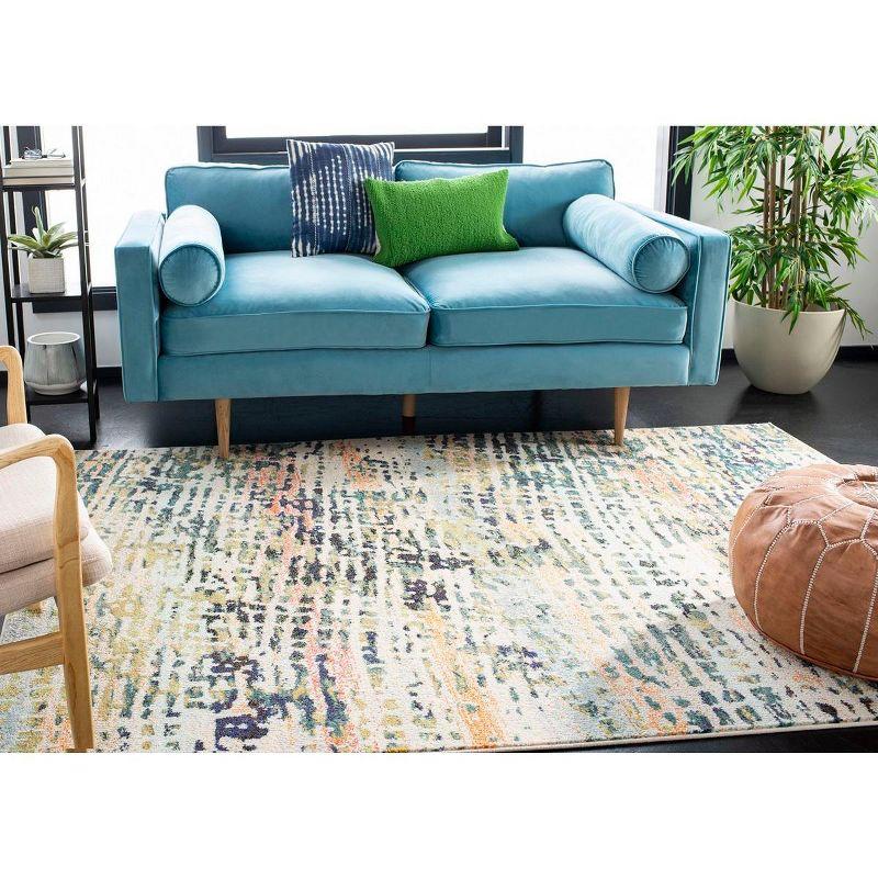 Madison MAD454 Power Loomed Indoor Area Rug - Beige/Navy - 5'3"x7'6" - Safavieh