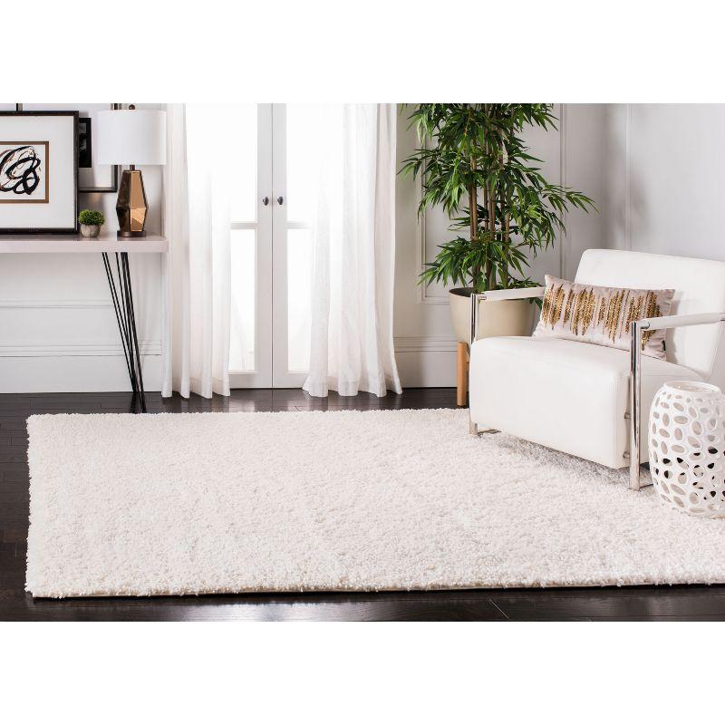 Fontana Shag 800 FNT800 Power Loomed Indoor Area Rug - Ivory - 5'3"x7'6" - Safavieh
