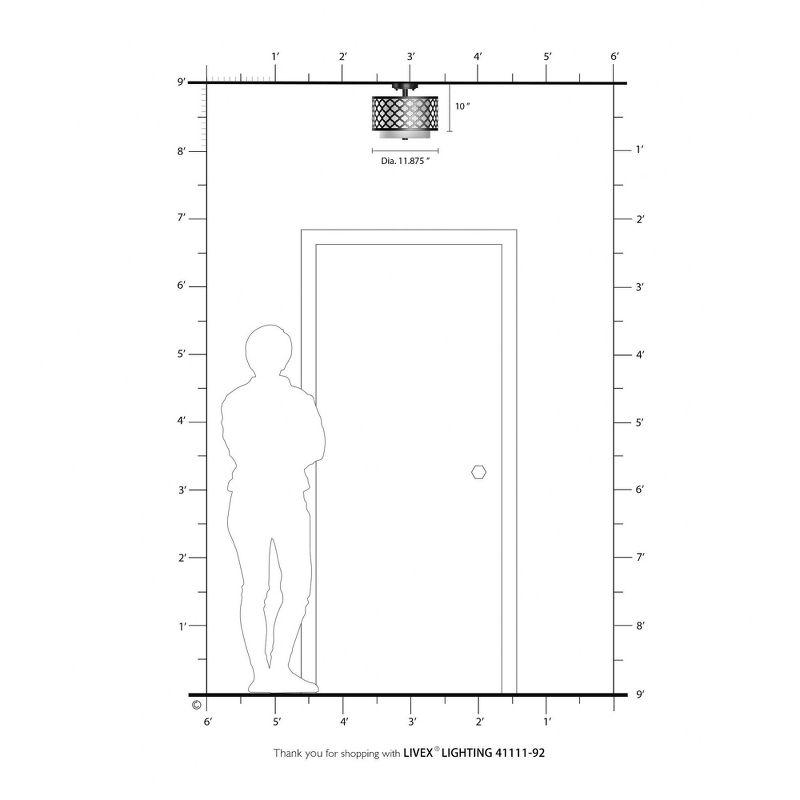 Livex Lighting Arabesque 2 - Light Semi-Flush Mount in  English Bronze