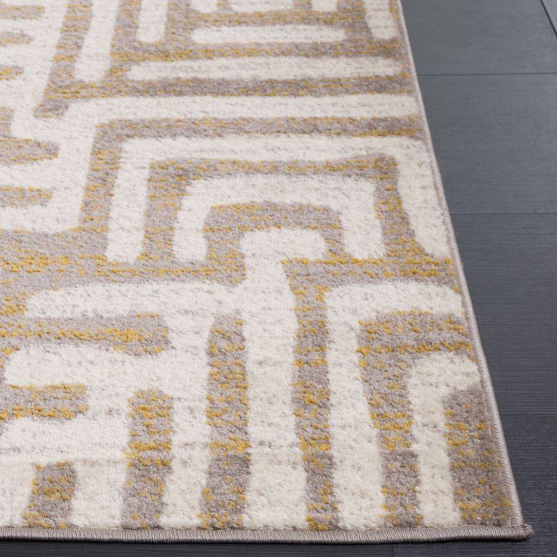 Multicolor Geometric Synthetic 4' x 6' Easy Care Rug