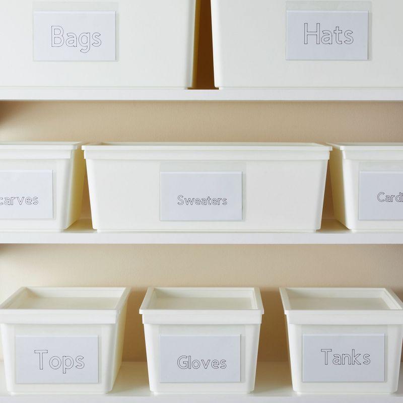 Juvale 100 Pack Clear Pockets Sleeves for Index Cards 3x5, Bulk Self-Adhesive Top Load Label, Plastic Holder Protectors for Office Storage Supplies