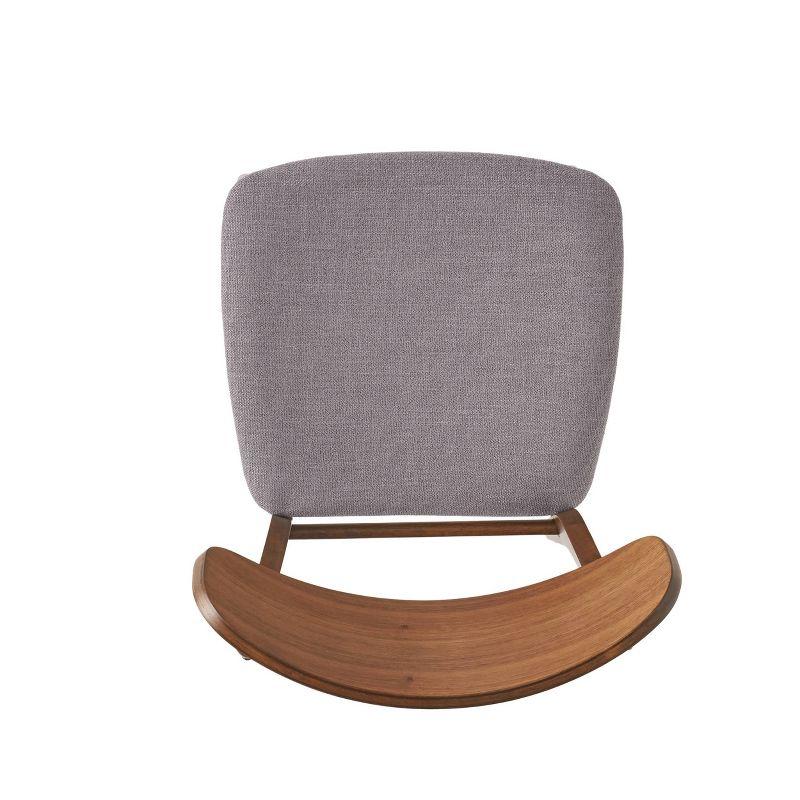Christopher Knight Home Set of 2 Lucious Dining Chair Dark Gray/Walnut: Scandinavian Style, Rubberwood Frame, Polyester Upholstery