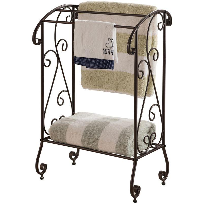 Free Standing Towel Stand with Storage Shelf