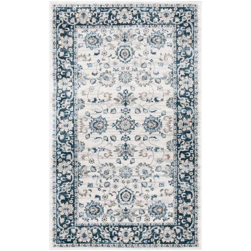 Isabella ISA940 Power Loomed Accent Rug - Cream/Navy - 3'x5' - Safavieh