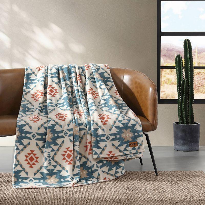Wrangler Glen Canyon Stripe Ultra Soft Plush Fleece Blanket