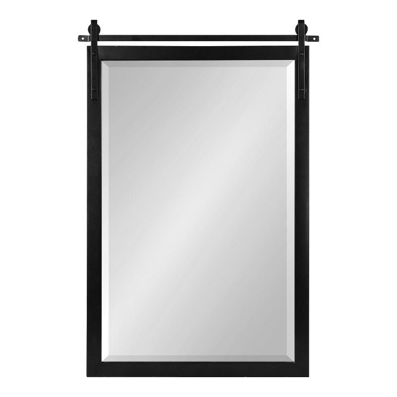 Chadbolt Black Rectangular Wall Mirror with Iron Bracket