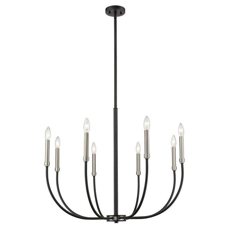 Z-Lite Haylie 8 - Light Chandelier in  Matte Black/Brushed Nickel