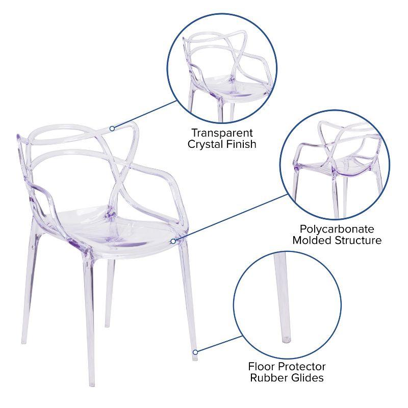 Flash Furniture Nesting Series Transparent Stacking Side Chair