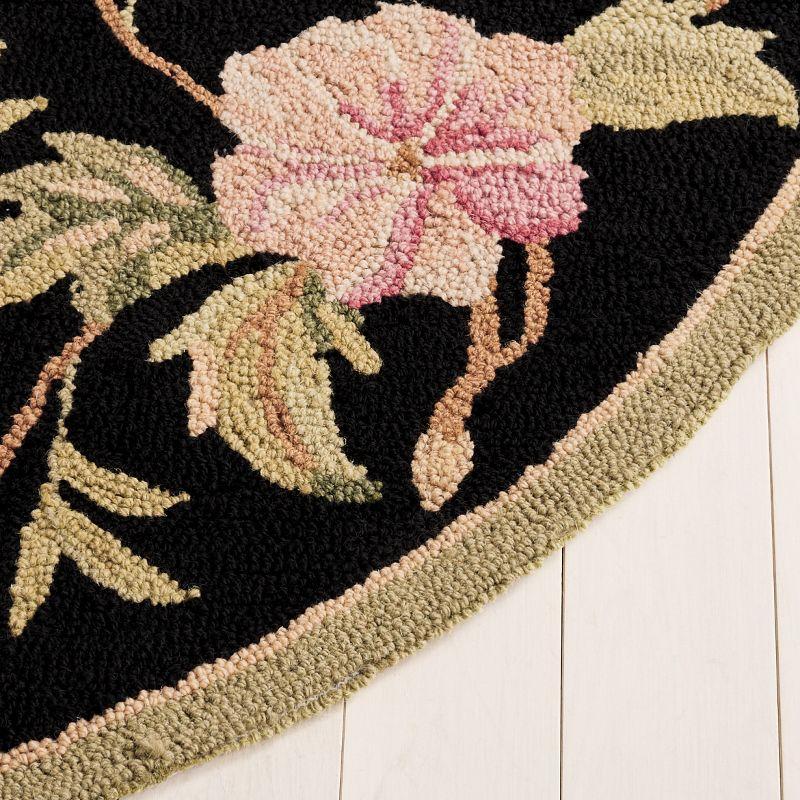 Chelsea HK263 Handmade Area Rug - 3' Round - Black - Safavieh