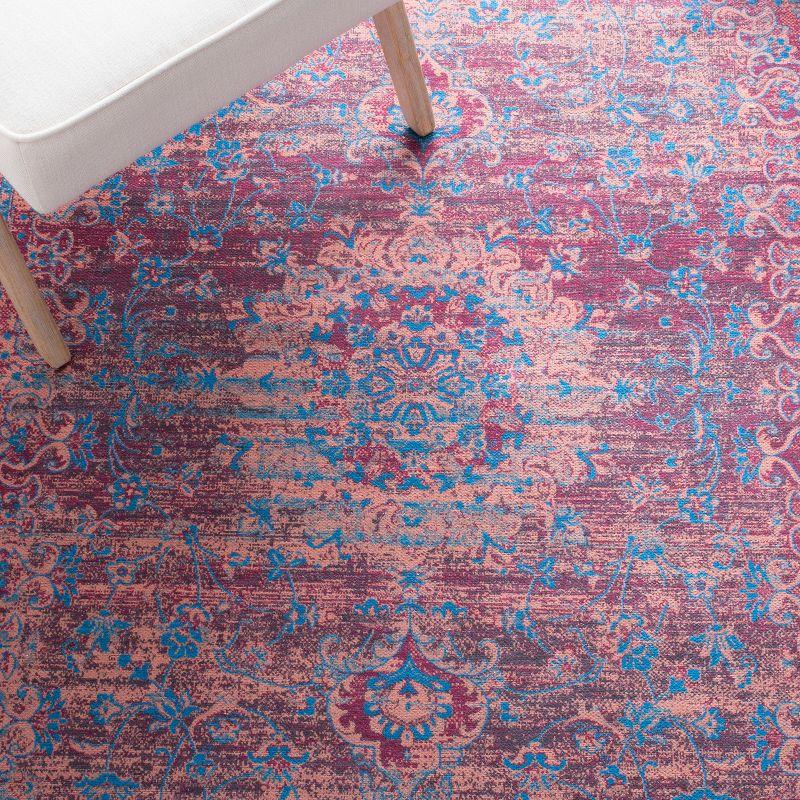 Serapi SEP550 Power Loomed Machine Washable Skid-Resistant Indoor Accent Rug - Gold/Blue - 4'x6' - Safavieh