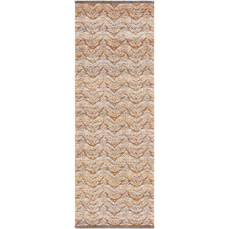 Kilim KLM729 Flat Weave Runner Rug - Gold/Black - 2'3"x7' - Safavieh