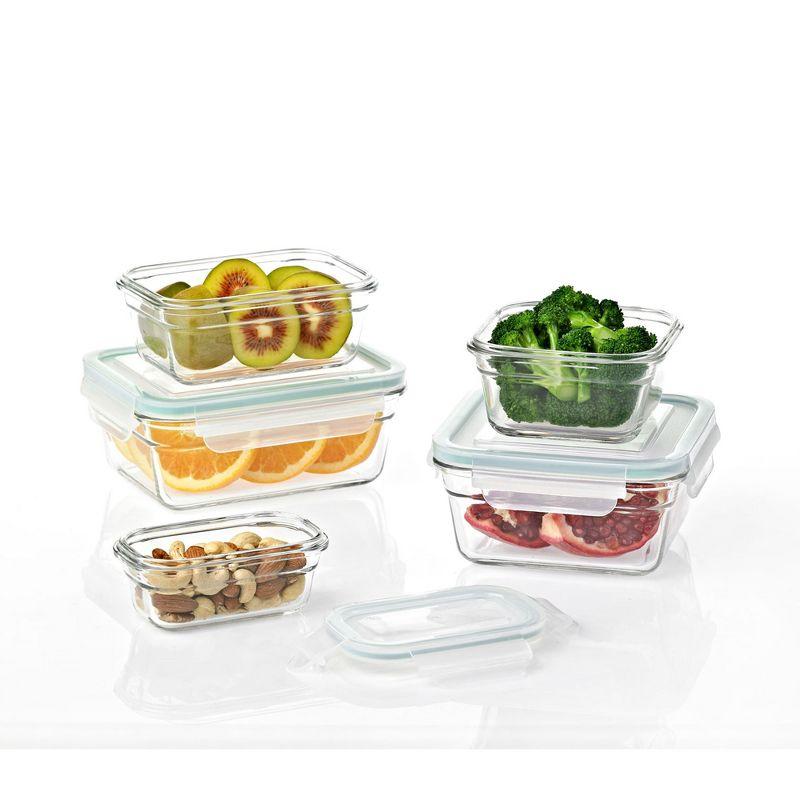 Glasslock Glasslock Oven and Microwave Safe Glass Food Storage Containers 10 Piece Set