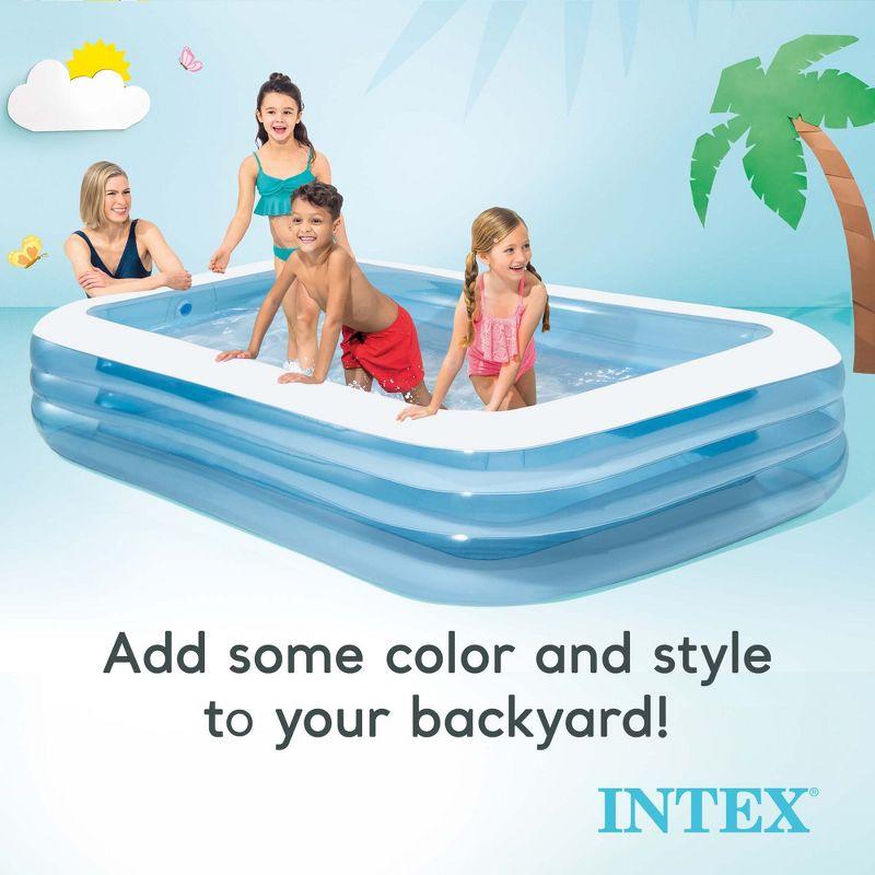 Intex Inflatable Swim Center Family Pool for 2-3 Kids, Backyard Splash Pool for Children 6+ Years Old, 198-Gallons