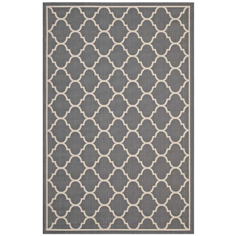 Modway Avena Moroccan Quatrefoil Trellis 9x12 Indoor and Outdoor Area Rug