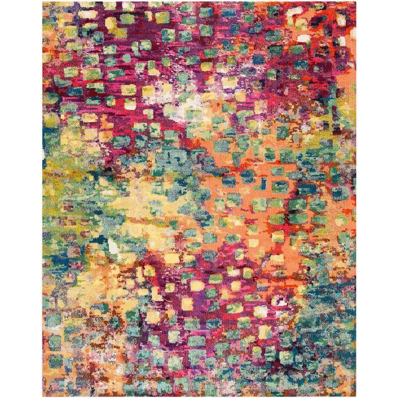 Madison MAD425 Power Loomed Indoor Area Rug - Fuchsia/Gold - 9'x12' - Safavieh