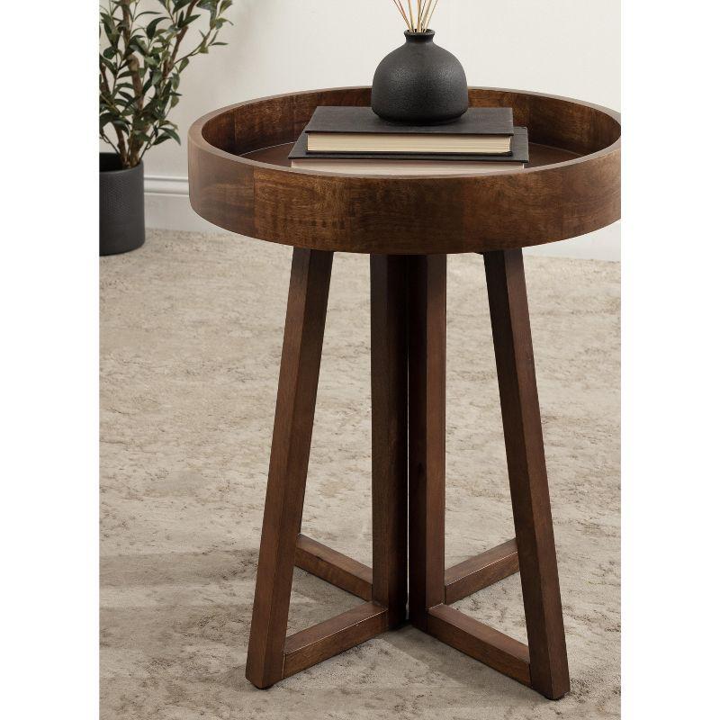 Kate and Laurel Avery Round Wood Side Table