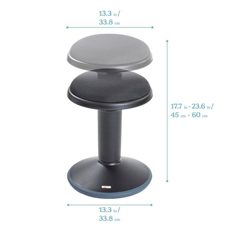 ECR4Kids ECR4Kids Sitwell Wobble Stool with Cushion, Adjustable Height, Active Seating
