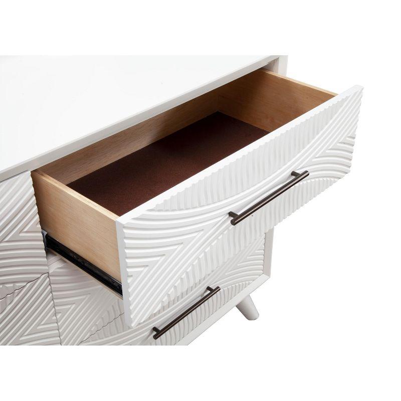 Alpine Furniture Tranquility 2 Drawer Nightstand, 22" W X 16" D X 26" H, white
