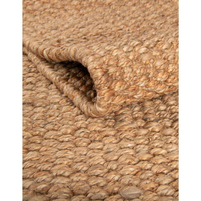 Handmade Chunky Jute Rectangular Natural Area Rug