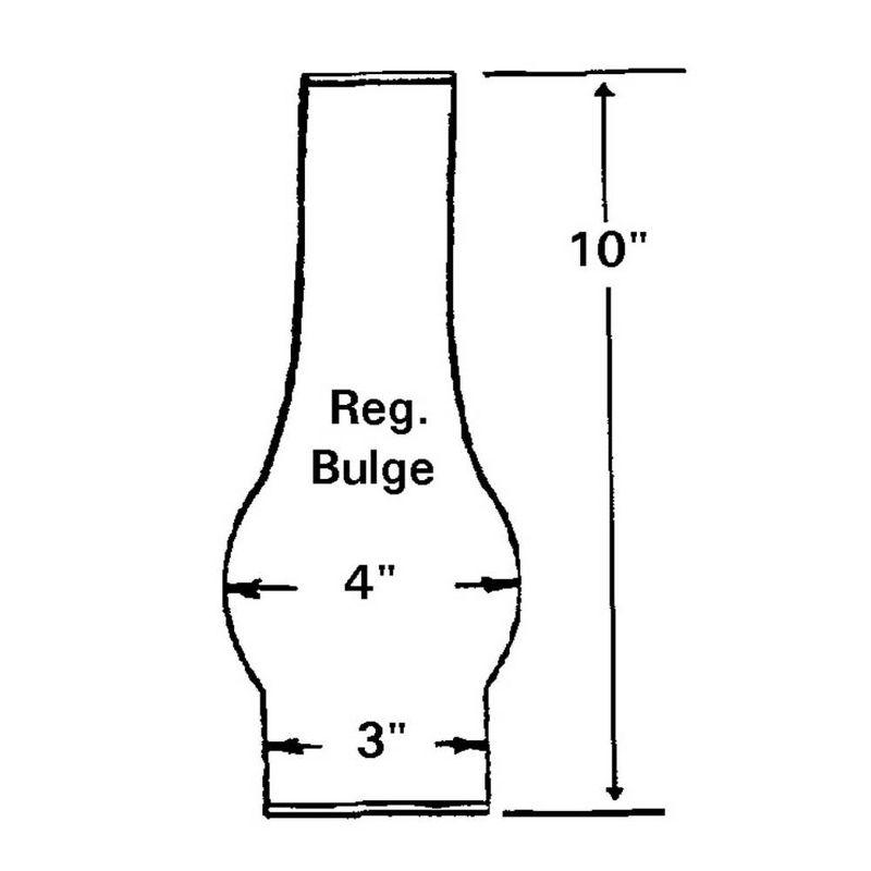 Lehman's Oil Lamp Glass Chimney - Replacement Hurricane Globe Measures 3 in diameter base x 10 in high for Oil or Kerosene Lanterns