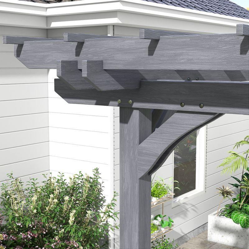 Outsunny 12 Ft. W x 10 Ft. D Solid Wood Pergola