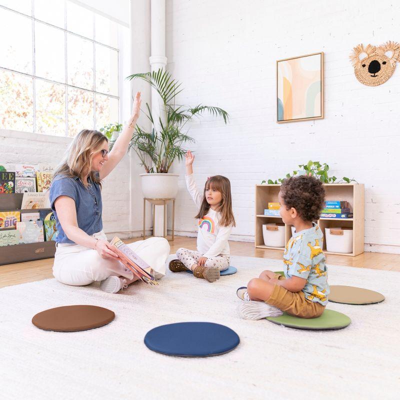 ECR4Kids ECR4Kids SoftZone Colorful Floor Pads, Round, Flexible Seating, 6-Piece