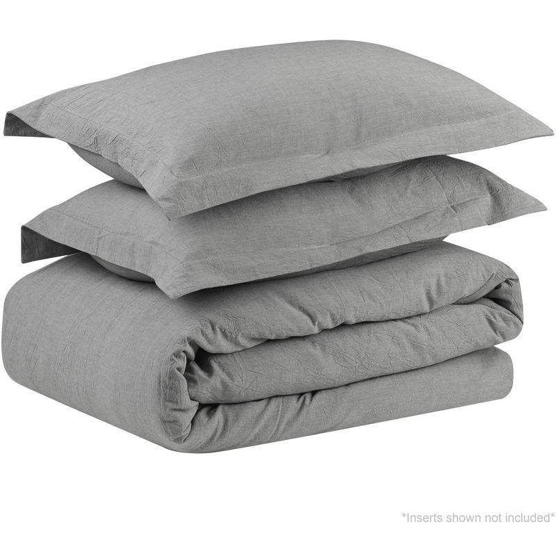 100% Cotton Crinkle Washed Duvet Cover Set