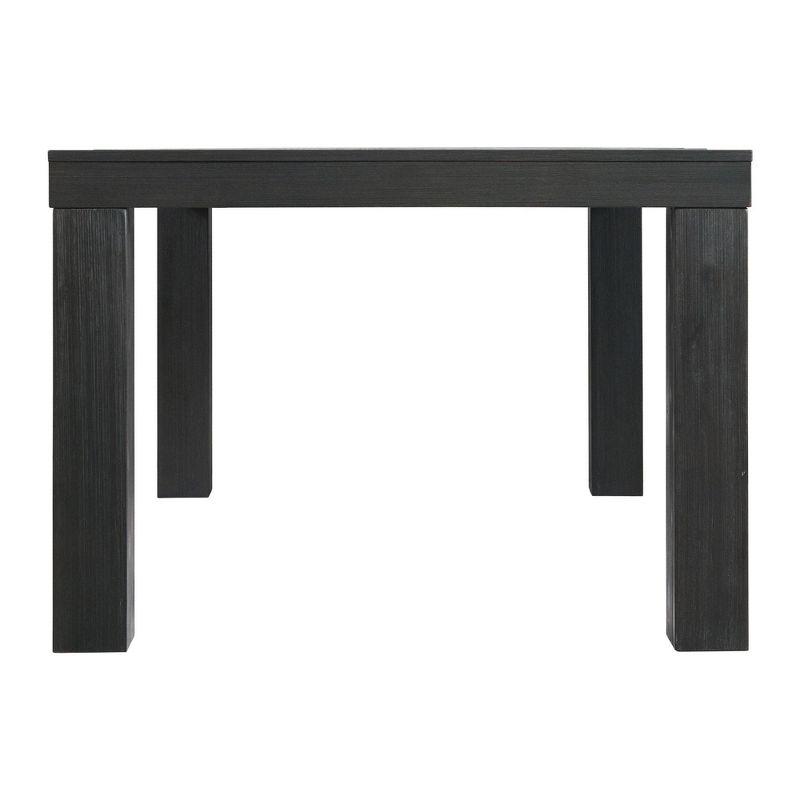 Jasper Extendable Dining Table Black - Picket House Furnishings: Modern Style, Removable Leaf, Seats 4