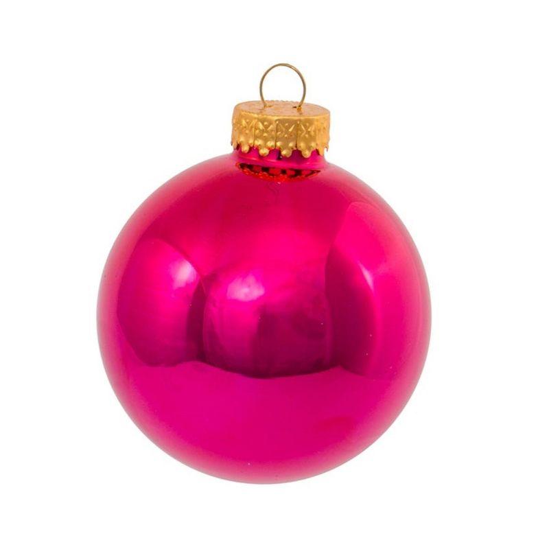 Kurt Adler Kurt Adler Hanging Glass Ball Ornaments, Multicolored, 65mm, 6-Piece Set