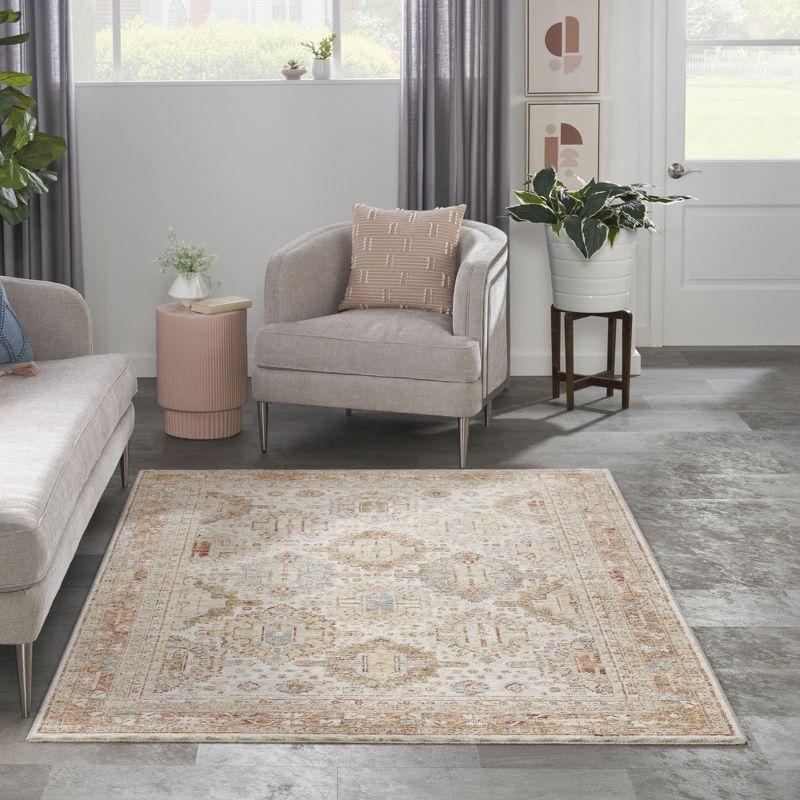 Petra Beige and Ivory Synthetic Persian Area Rug