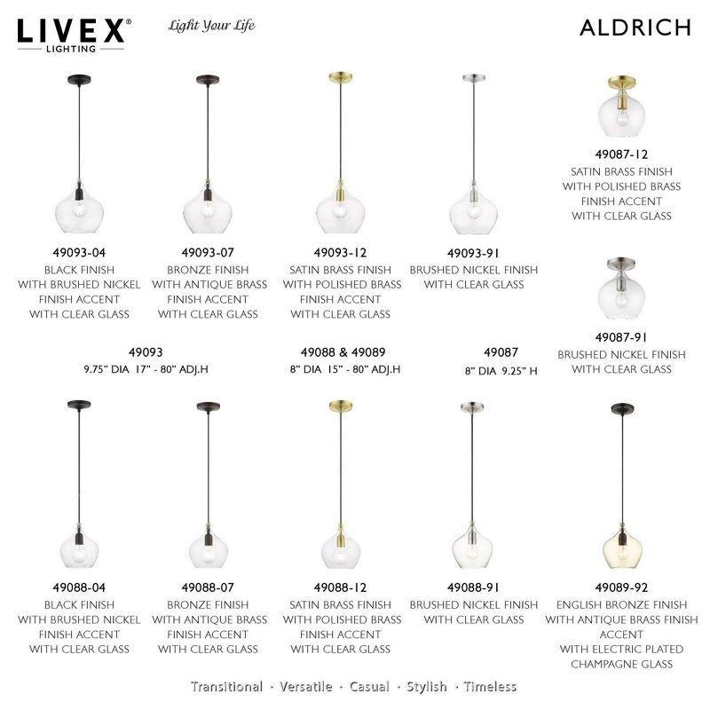 Livex Lighting Pendants 1 - Light Pendant in  Brushed Nickel