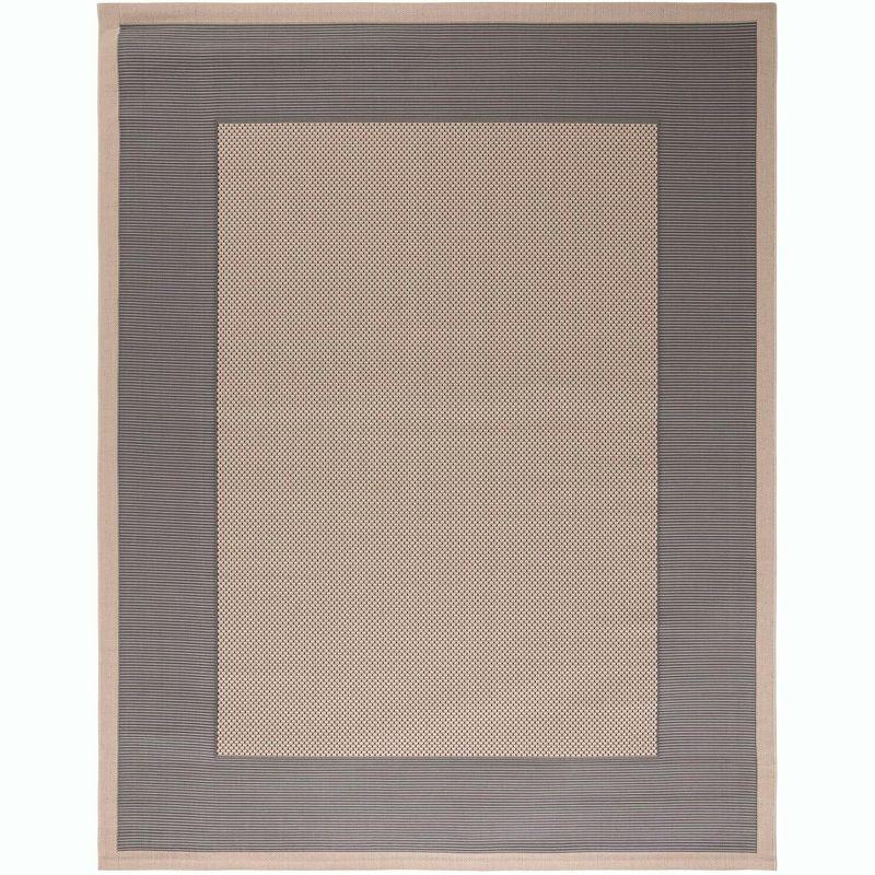 Courtyard CY7987 Power Loomed Indoor/Outdoor Area Rug - Grey/Cream - 8'x11' - Safavieh.