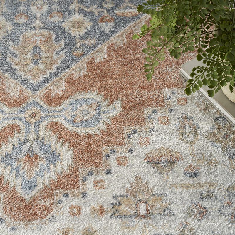 Nourison Astra Machine Washable Vintage Persian Indoor Rug Grey/Multi 4' x 6'