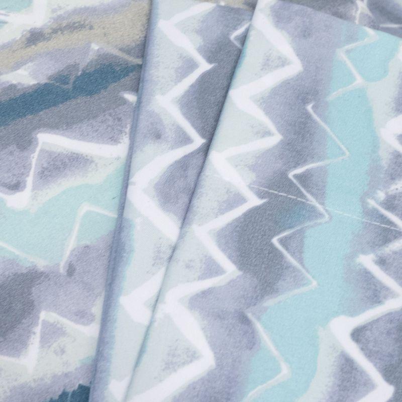 Summerset 4 Piece Printed Sheet Set, Double Brushed Microfiber by Sweet Home Collection®, Queen