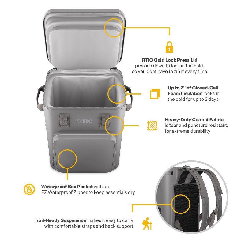 RTIC Outdoors 24qt Ultra-Tough Backpack Cooler - Gray