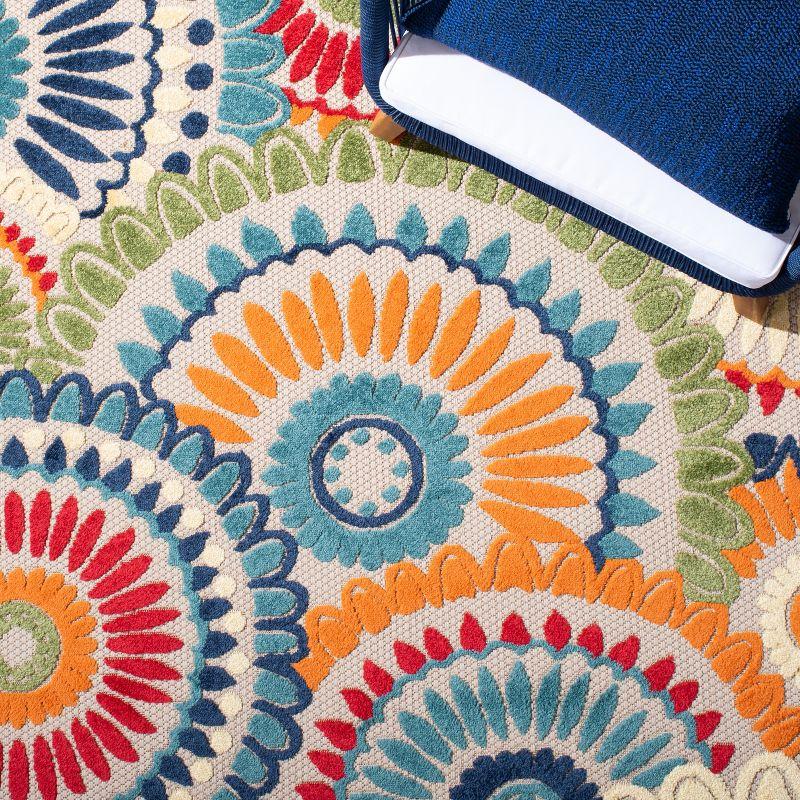 Cabana CBN382 Power Loomed UV Resistant Indoor/Outdoor Area Rug - Blue/Ivory - 5'3"x7'6" - Safavieh