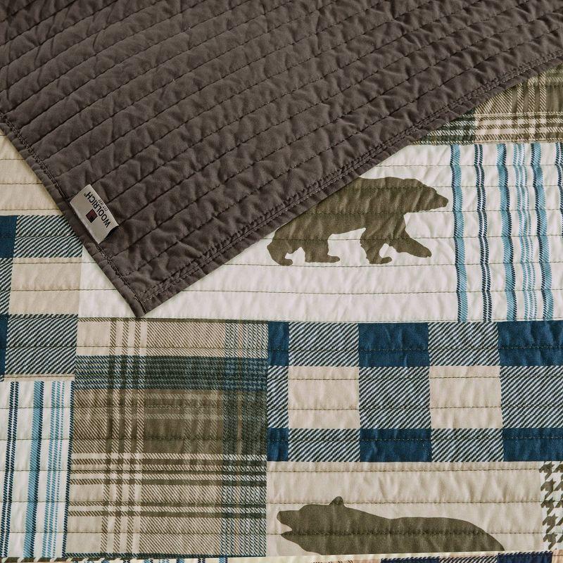 4pc T Falls Oversized Reversible Quilt Set Brown/Blue - Woolrich