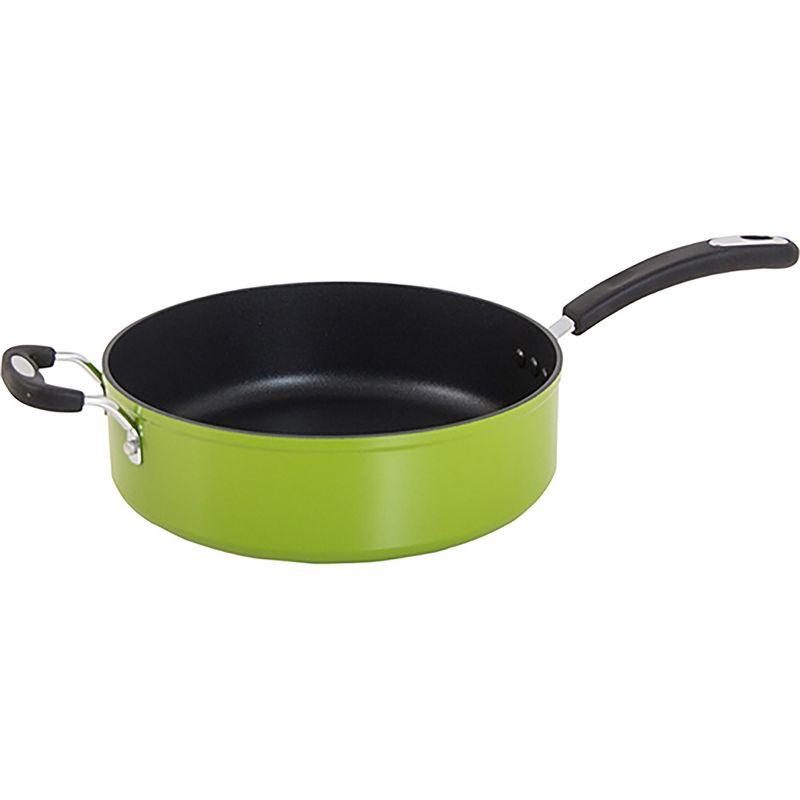 Green Aluminum Non-Stick Sauce Pan with Lid, 12"